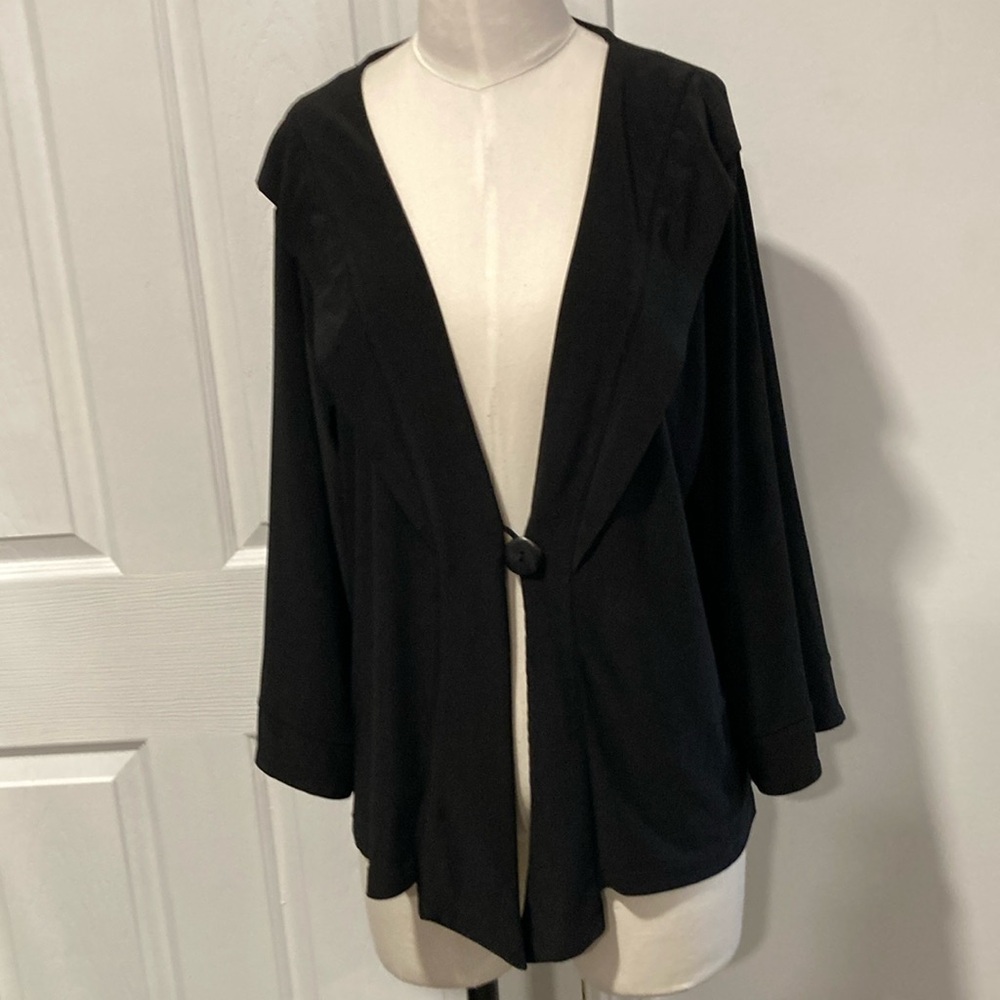 Simpli black knit cardigan top 12